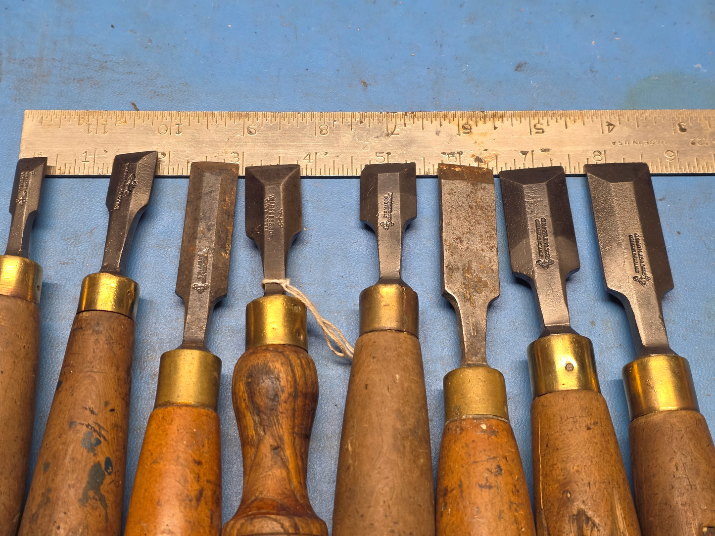 8 Small Marples "Butt" Chisels